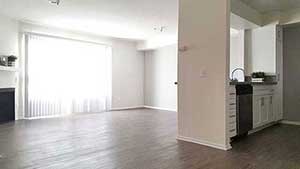 Living room and sliding glass door