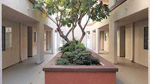 1st floor exterior view of Emerson apartment complex